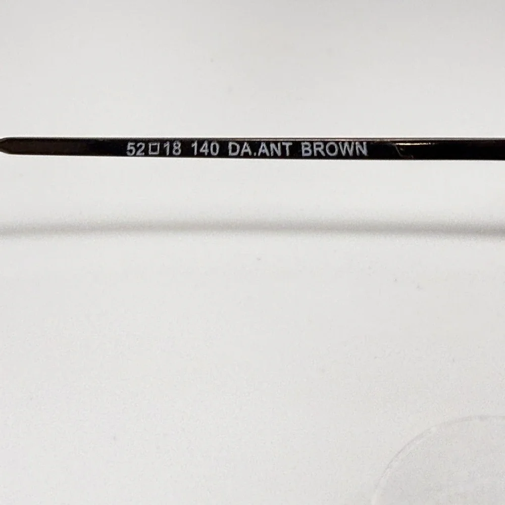Modern Ethel Eyeglasses Frame 52-18-140 DA.ANT Brown Oval Full Rim Glasses‎